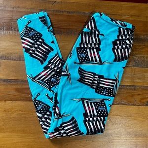 LuLaRoe American Flag Leggings